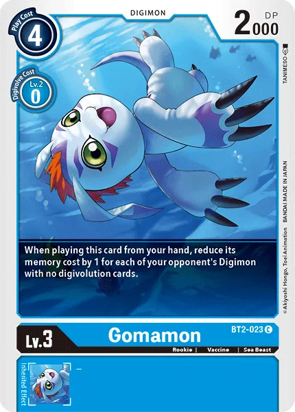 Gomamon (BT2-023) card