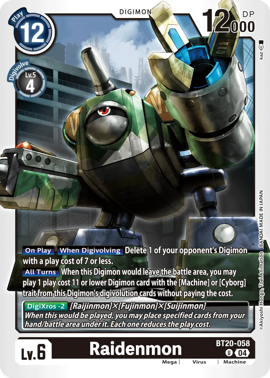 Raidenmon (BT20-058) card