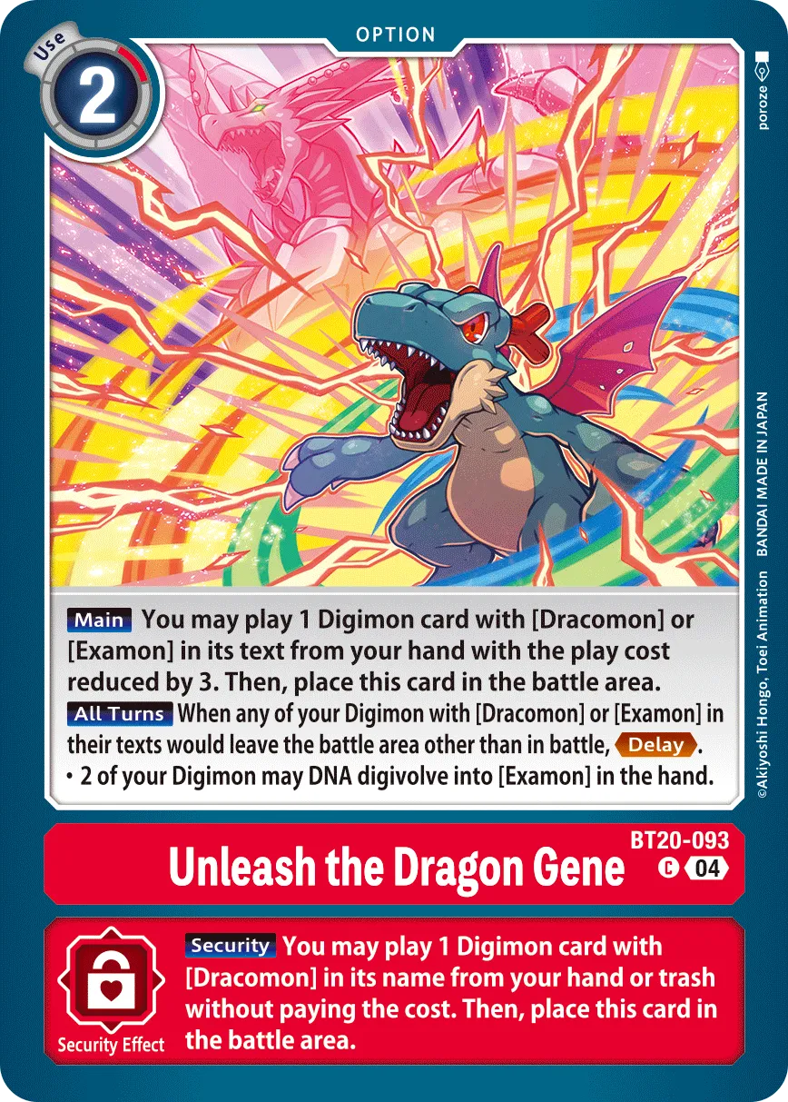 Unleash the Dragon Gene (BT20-093) card