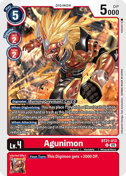 Agunimon (BT21-013) card