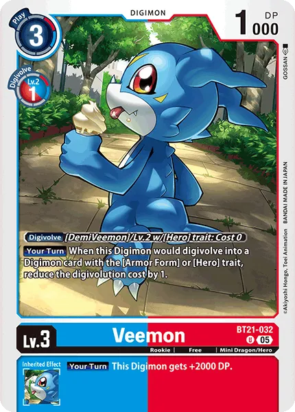 Veemon (BT21-032) card