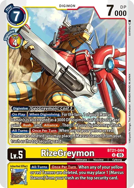 RizeGreymon (BT21-044) card