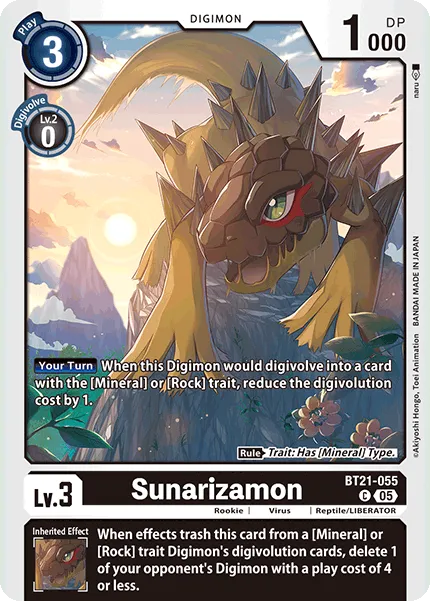 Sunarizamon (BT21-055) card