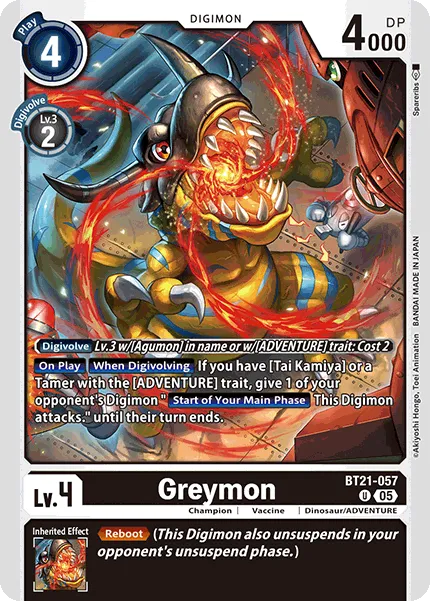 Greymon (BT21-057) card