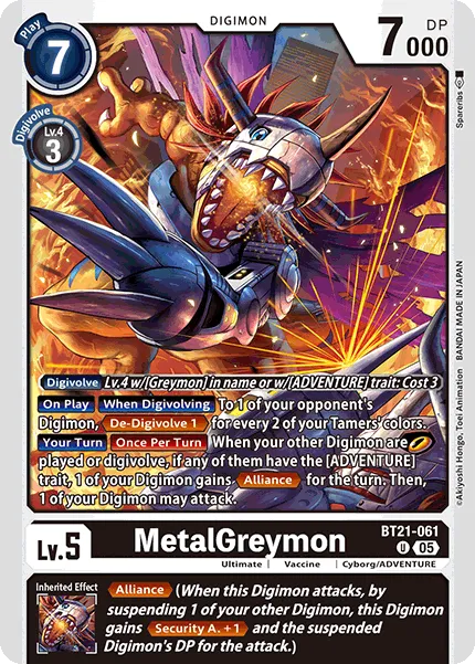 MetalGreymon (BT21-061) card