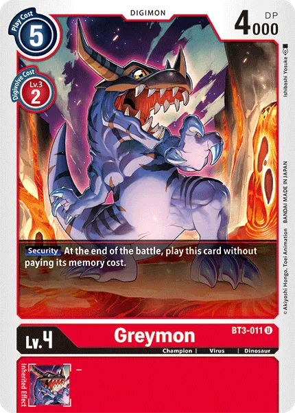 Greymon (BT3-011) card