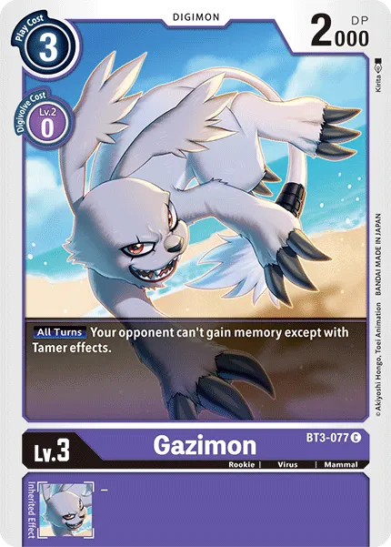 Gazimon (BT3-077) card