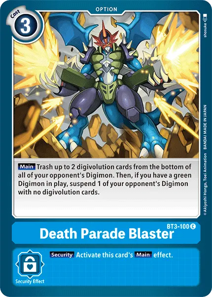 Death Parade Blaster (BT3-100) card