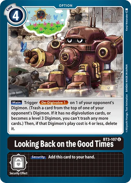 Looking Back on the Good Times (BT3-107) card