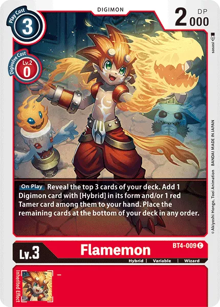 Flamemon (BT4-009) card