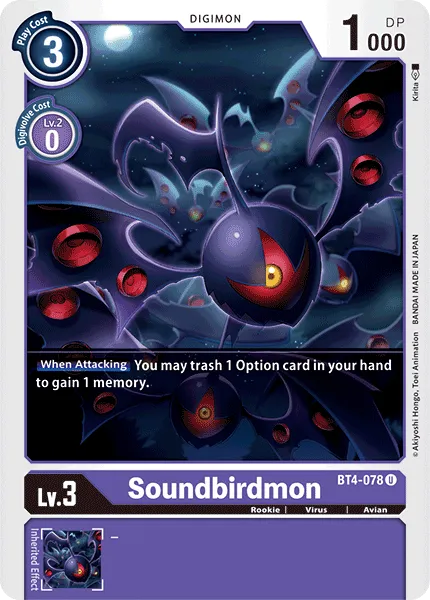 Soundbirdmon (BT4-078) card