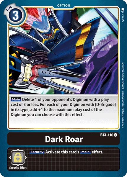 Dark Roar (BT4-110) card