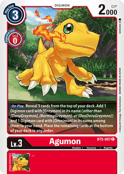 Agumon (BT5-007) card