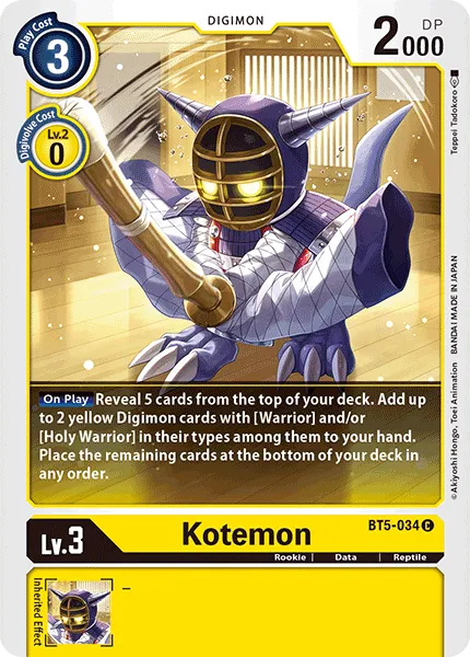 Kotemon (BT5-034) card