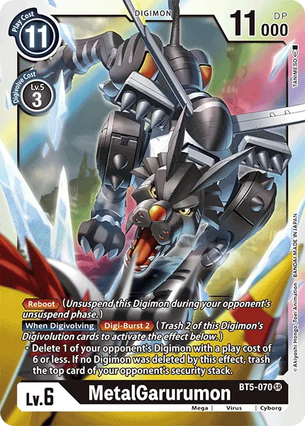 MetalGarurumon (BT5-070) card