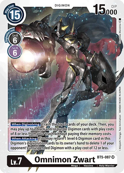 Omnimon Zwart (BT5-087) card