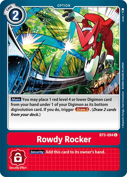 Rowdy Rocker (BT5-094) card