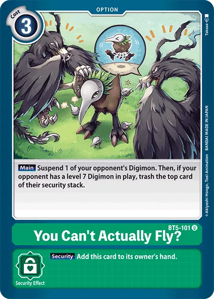 You Can't Actually Fly? (BT5-101) card