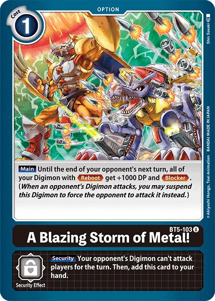 A Blazing Storm of Metal! (BT5-103) card