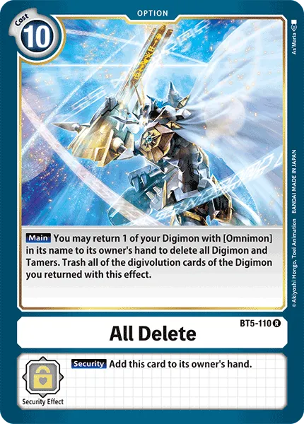 All Delete (BT5-110) card