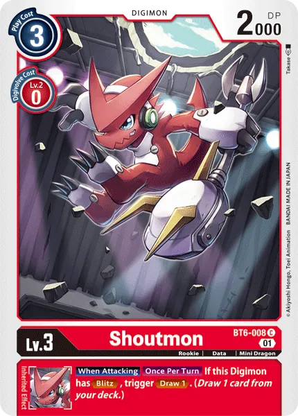 Shoutmon (BT6-008) card