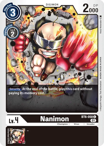 Nanimon (BT6-058) card