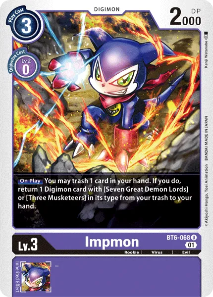 Impmon (BT6-068) card