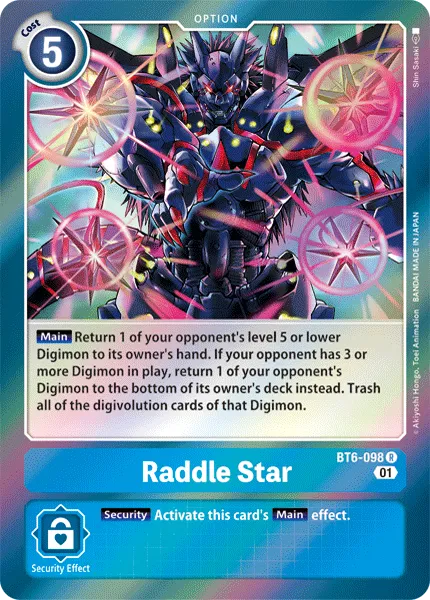 Raddle Star (BT6-098) card
