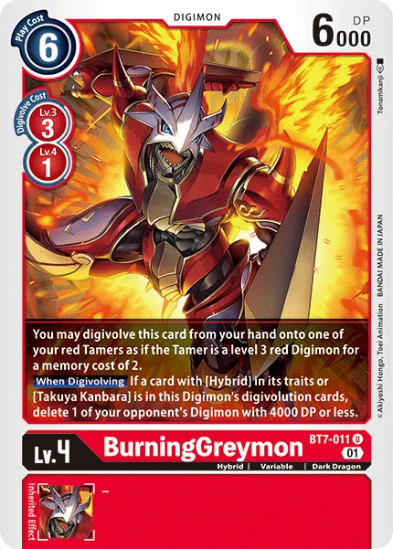 BurningGreymon (BT7-011) card
