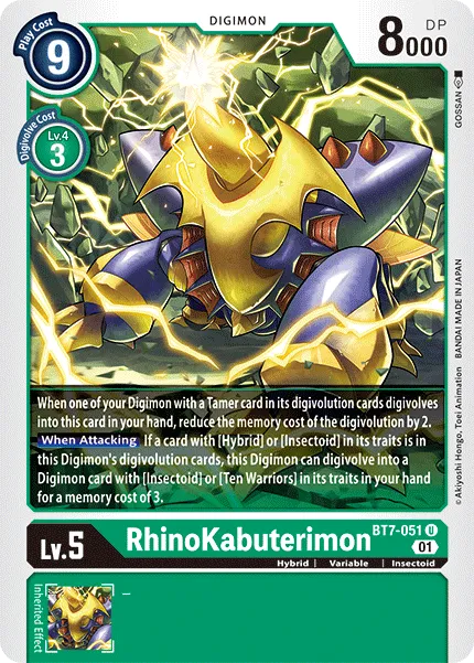 RhinoKabuterimon (BT7-051) card