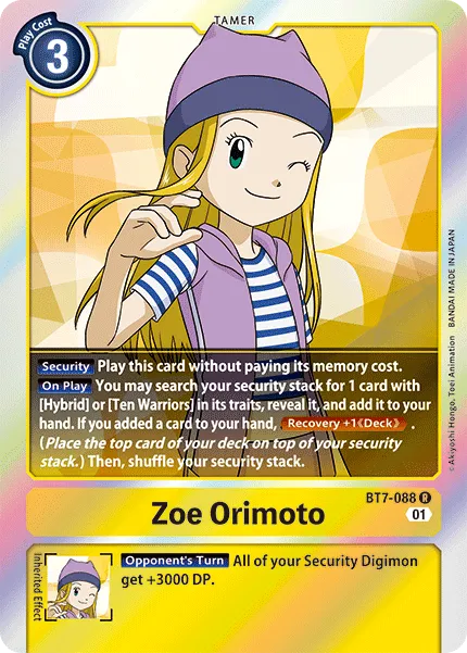 Zoe Orimoto (BT7-088) card
