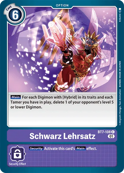 Schwarz Lehrsatz (BT7-108) card