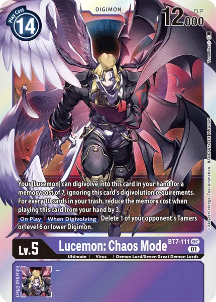 Lucemon: Chaos Mode (BT7-111) card
