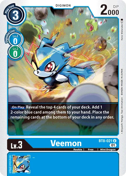 Veemon (BT8-021) card