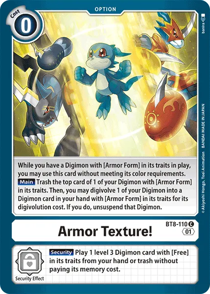 Armor Texture! (BT8-110) card