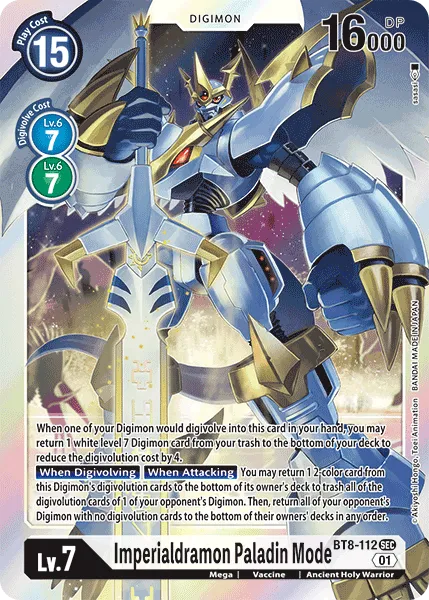 Imperialdramon: Paladin Mode (BT8-112) card