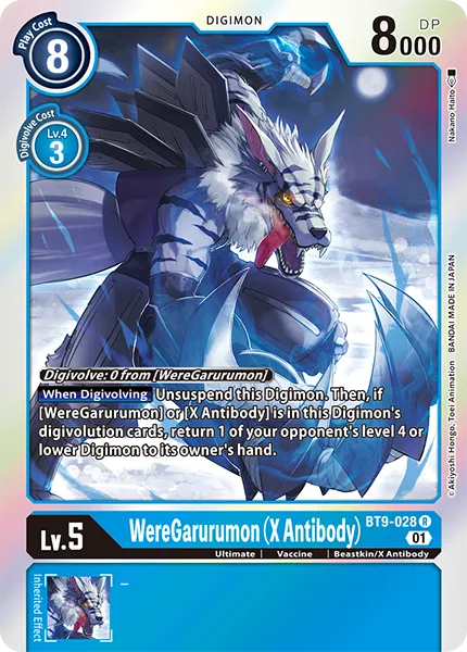 WereGarurumon (X Antibody) (BT9-028) card