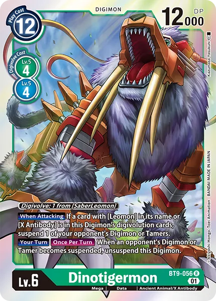 Dinotigermon (BT9-056) card