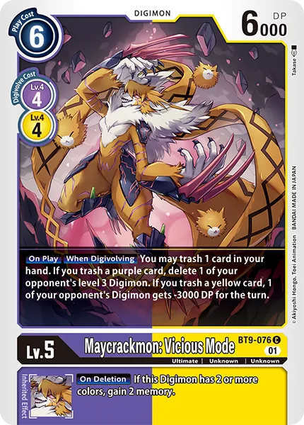 Maycrackmon: Vicious Mode (BT9-076) card