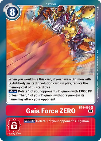 Gaia Force ZERO (BT9-095) card
