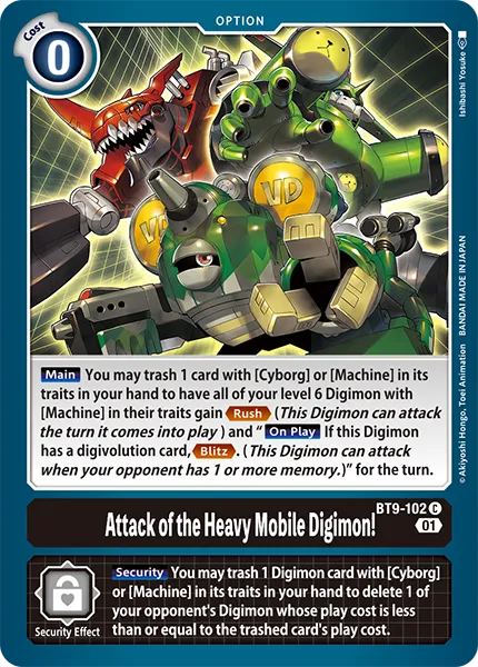 Attack of the Heavy Mobile Digimon! (BT9-102) card