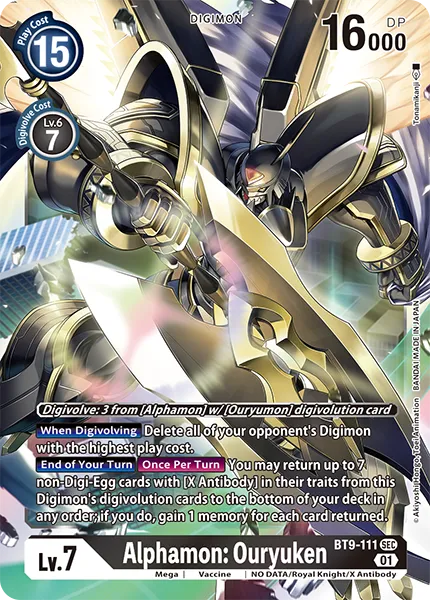 Alphamon: Ouryuken (BT9-111) card