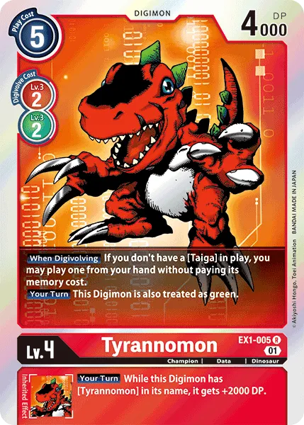Tyrannomon (EX1-005) card