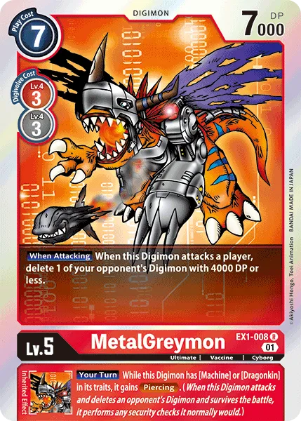MetalGreymon (EX1-008) card