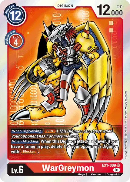 WarGreymon (EX1-009) card