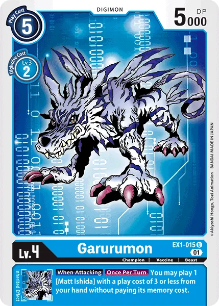 Garurumon (EX1-015) card