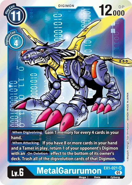 MetalGarurumon (EX1-021) card