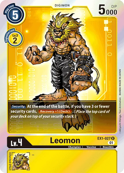 Leomon (EX1-027) card