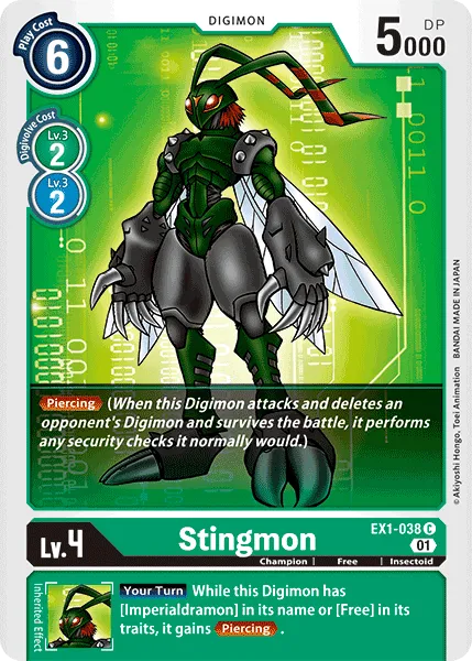 Stingmon (EX1-038) card