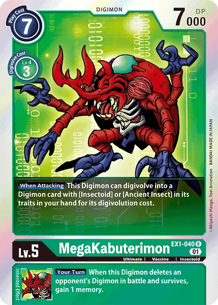 MegaKabuterimon (EX1-040) card
